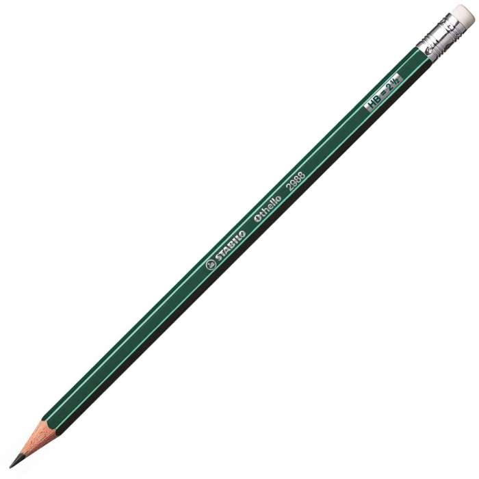 Grafitová tužka STABILO Othello - s pryží, HB, 12 ks