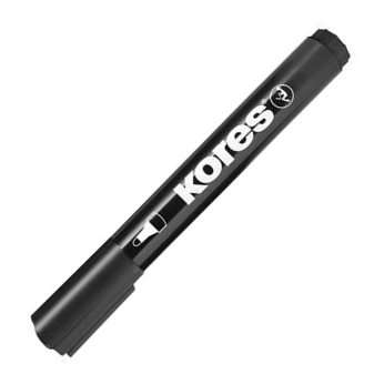 Permanentní popisovač Kores - kulatý hrot, černý
