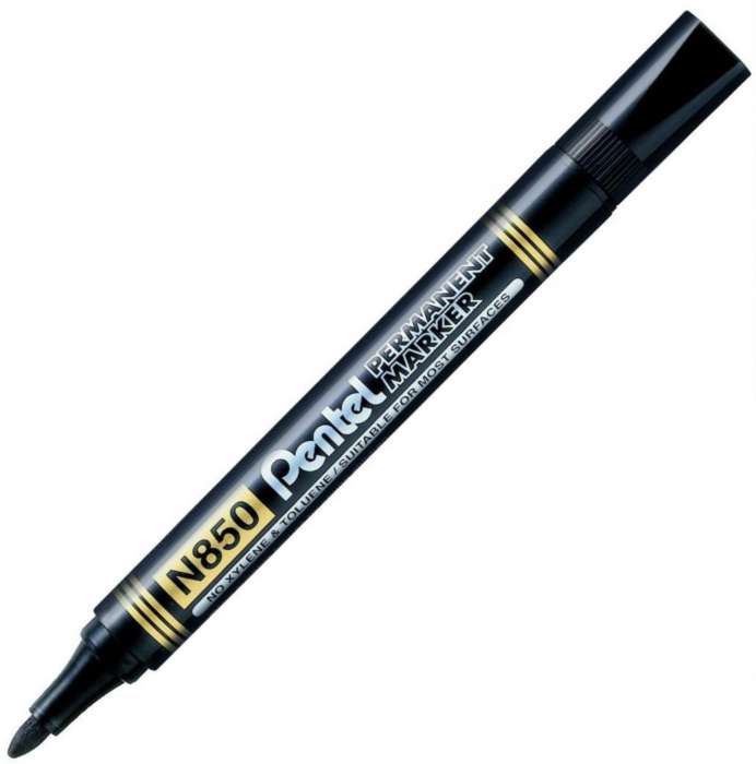 Permanentní popisovač Pentel N850 - kulatý hrot, černá