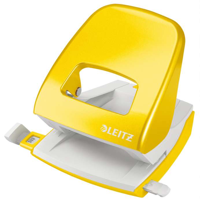 Děrovačka Leitz WOW NeXXt 5008 - 30 listů, kov, metalická žlutá