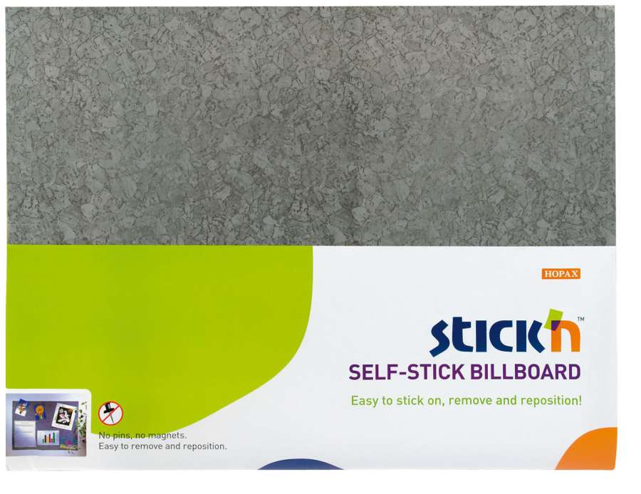 Samolepicí nástěnka Stick'n by Hopax - 580 x 460 mm, šedá