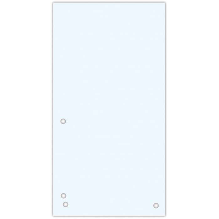 Papírové rozlišovače Donau - 1/3 A4, 235 x 105 mm, bílé, 100 ks