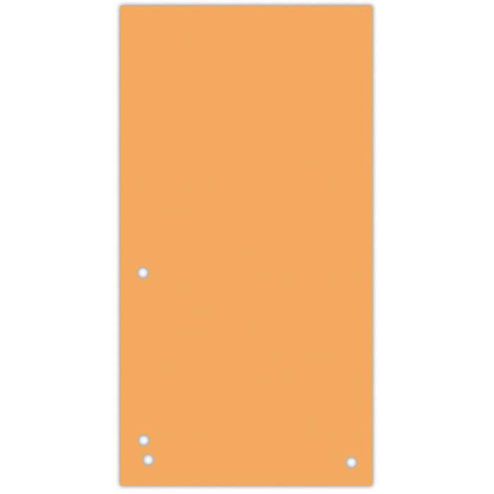 Papírové rozlišovače Donau - 1/3 A4, 235 x 105 mm, oranžové, 100 ks