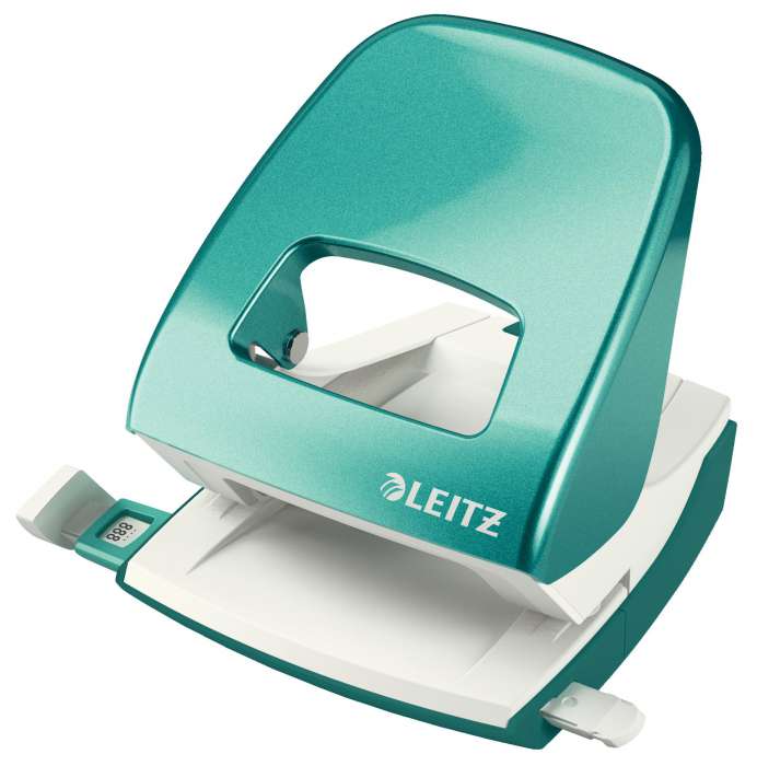 Děrovačka Leitz WOW NeXXt 5008 - 30 listů, kov, metalická ledově modrá