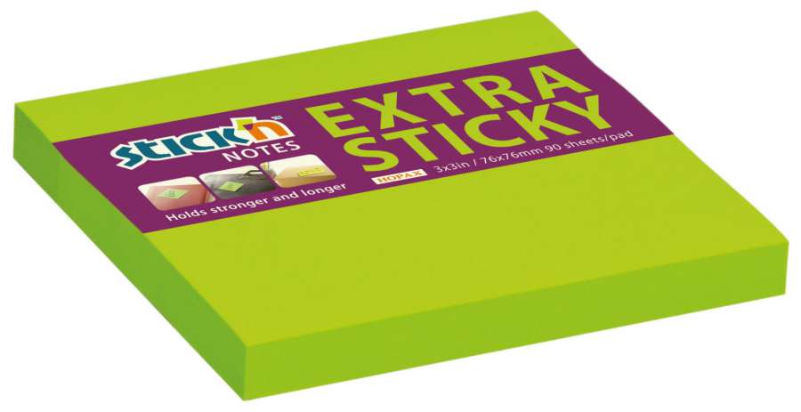Samolepicí bloček Stick'n by Hopax EXTRA STICKY - 76 x 76 mm, neonově