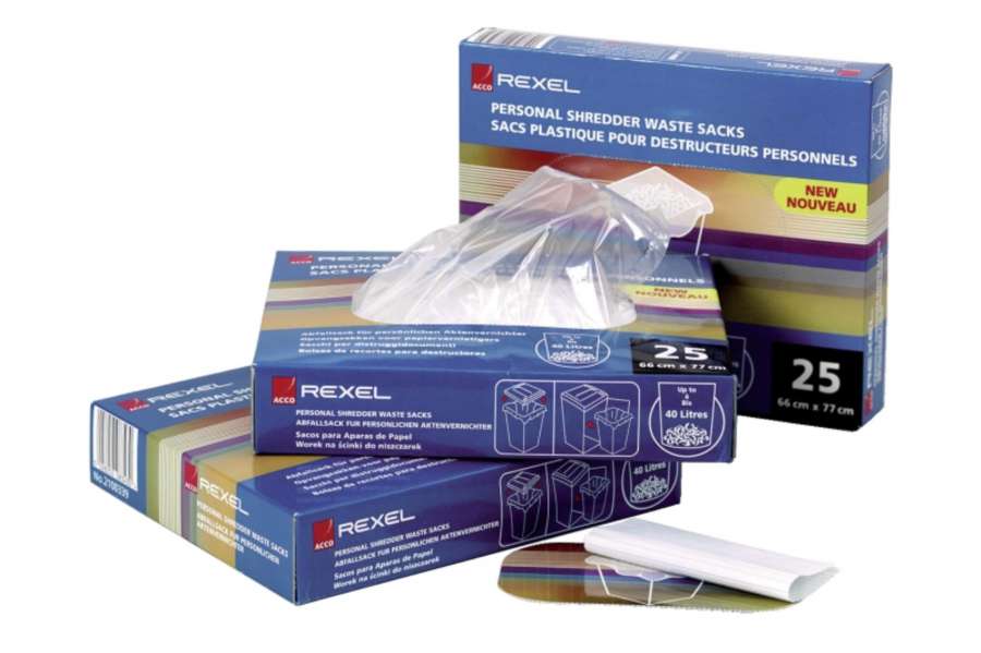 Pytle Rexel pro skartovačky - 40 l, 100 ks