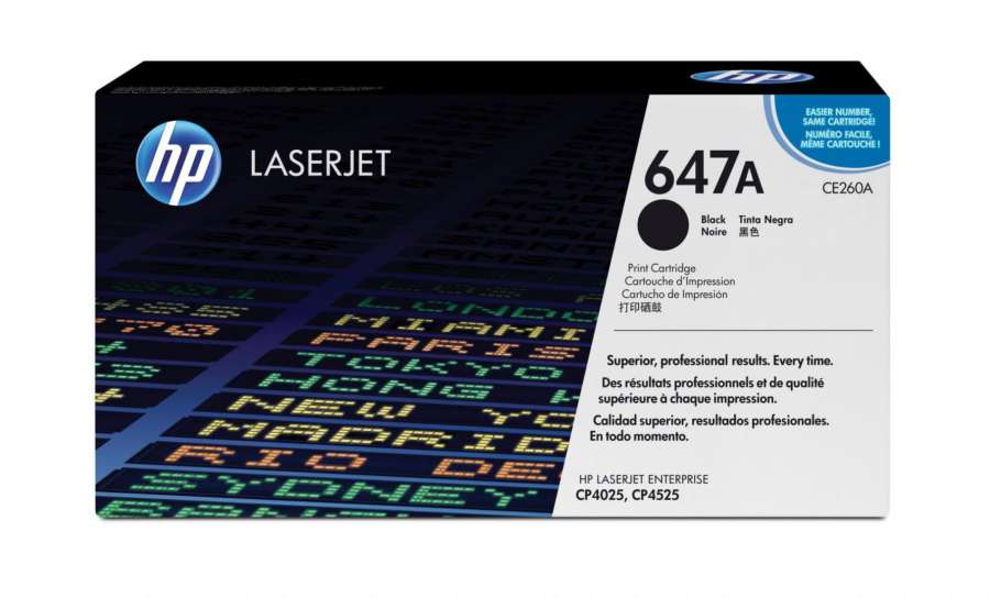 Toner HP CE260A, č. 647A - černý