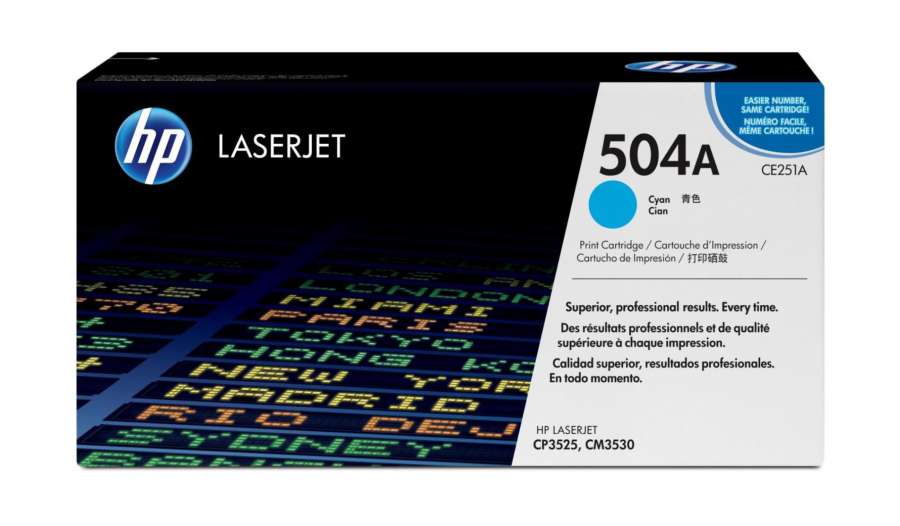 Toner HP CE251A, č. 504A - azurový