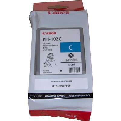 Cartridge Canon PFI102C - azurová