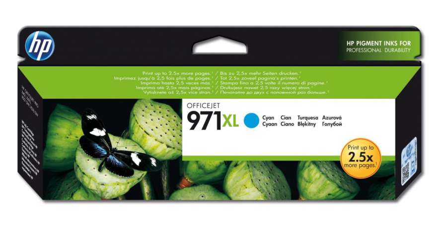 Cartridge HP CN626AE, č. 971XL - azurový
