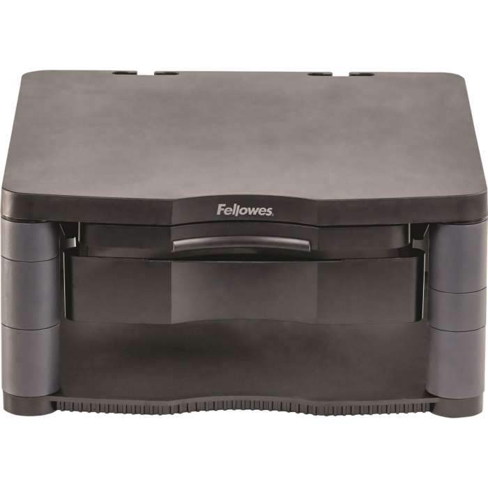 Stojan pod monitor Fellowes PLUS se zásuvkou - grafitový