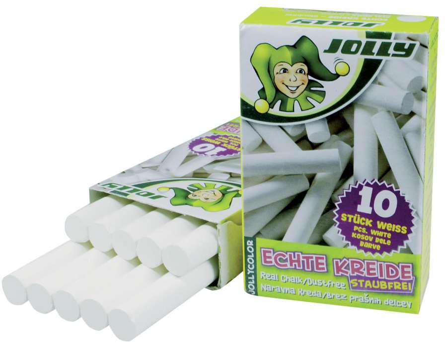 Školní křídy Jolly - bílé, 10 ks