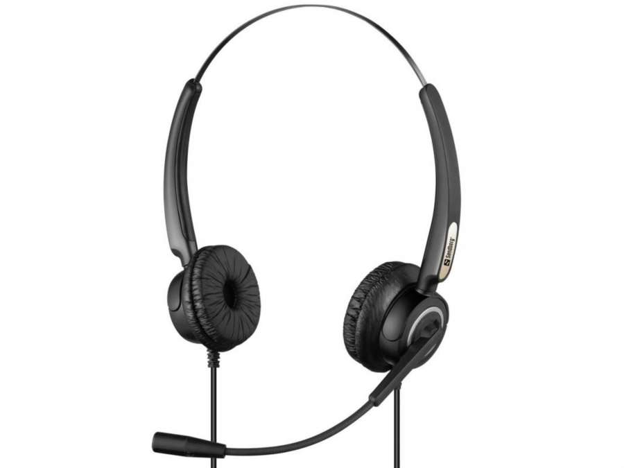 Sluchátka Sandberg USB Pro Stereo Headset s mikrofonem, černá