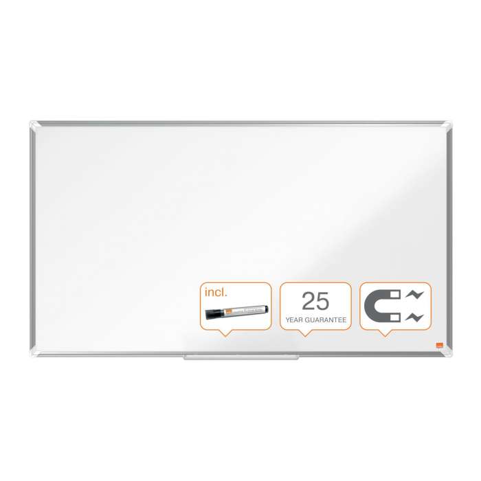 Smaltovaná tabule Nobo širokoúhlá Premium Plus - 55", bílá