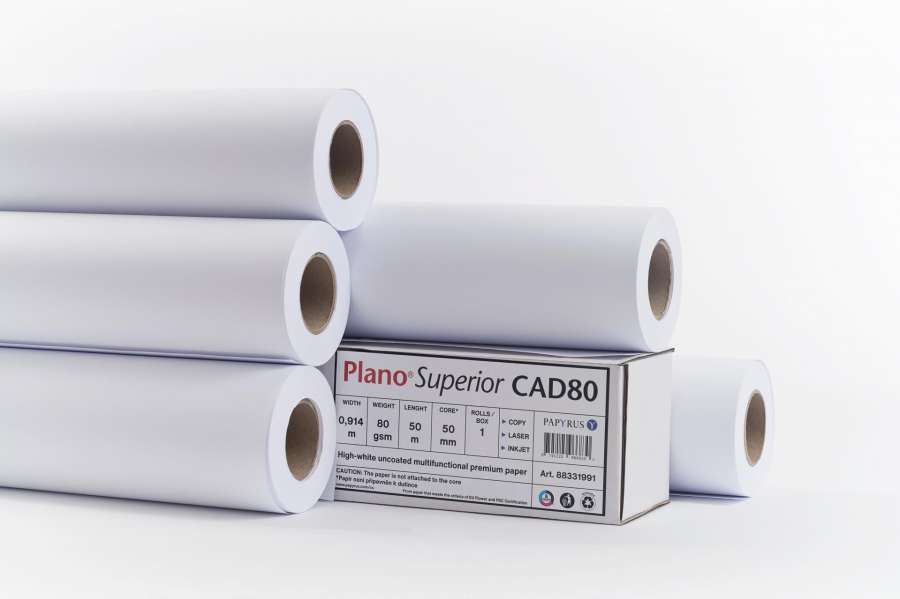 Plotterové role Plano Superior - 420 mm x 50 m x 50 mm, 90g/m2, 2 ks