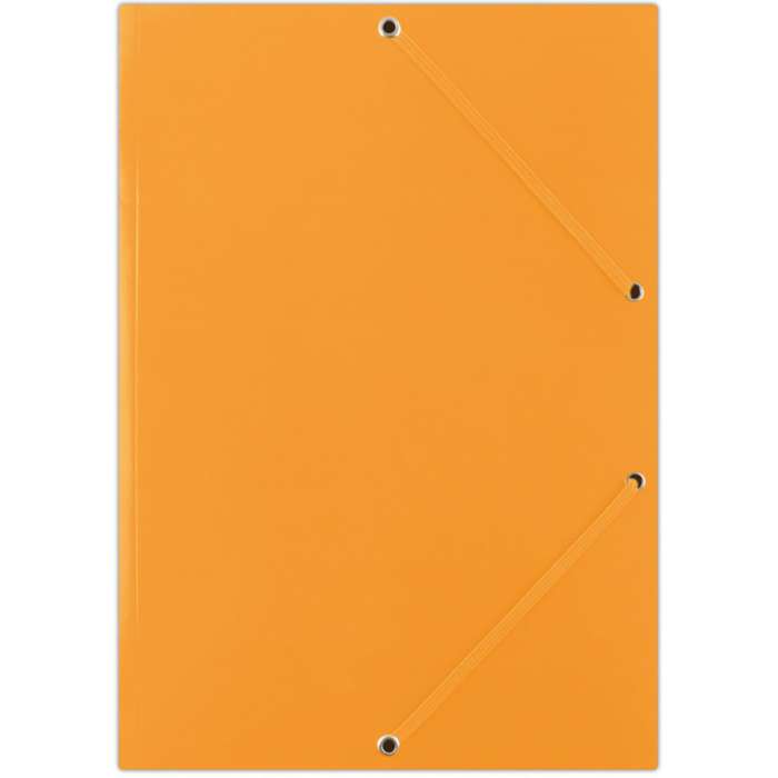 Kartonové desky s chlopněmi a gumičkou Donau - A4, oranžové