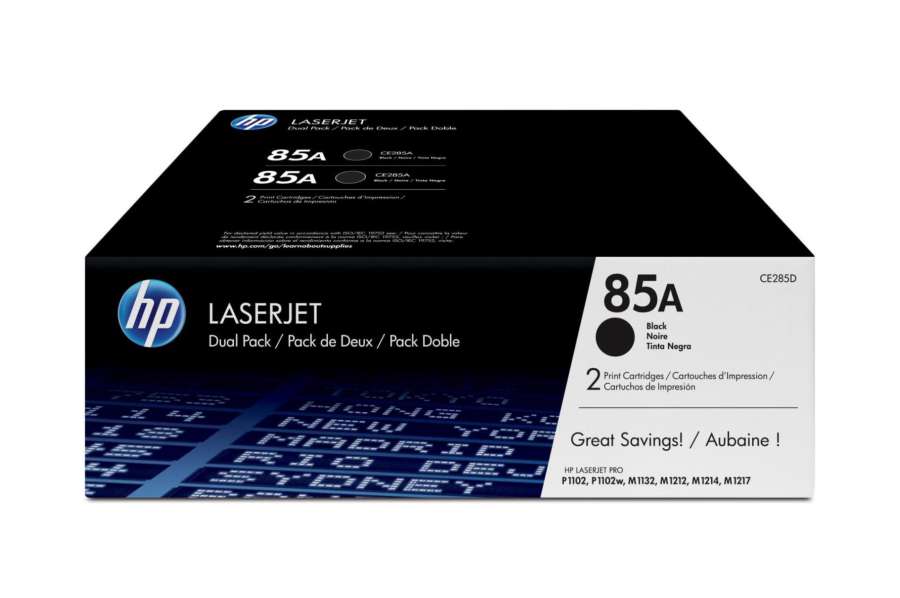 Toner HP CE285AD, č. 85A, dvojbalení - černý