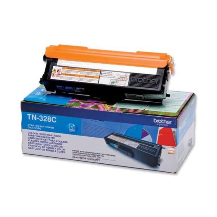 Toner Brother TN-328C, azurový (6 000 str.)
