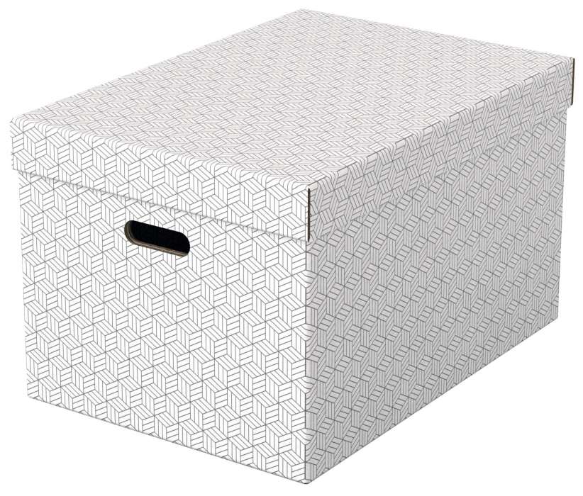 Úložné krabice Esselte Home - velké, bílé, 3 ks