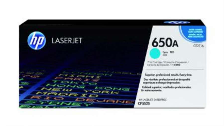 Toner HP CE271A, č. 650A - azurová