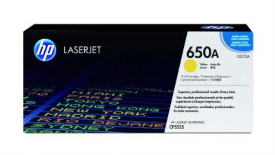 Toner HP CE272A, č. 650A - žlutá