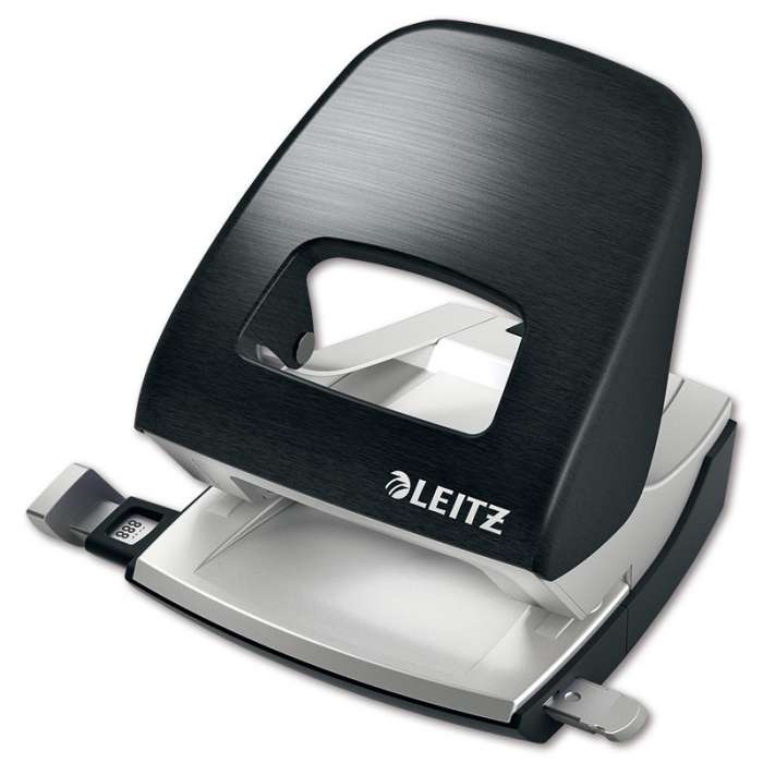 Děrovačka Leitz Style NeXXt 5006 - 30 listů, kov, saténově černá
