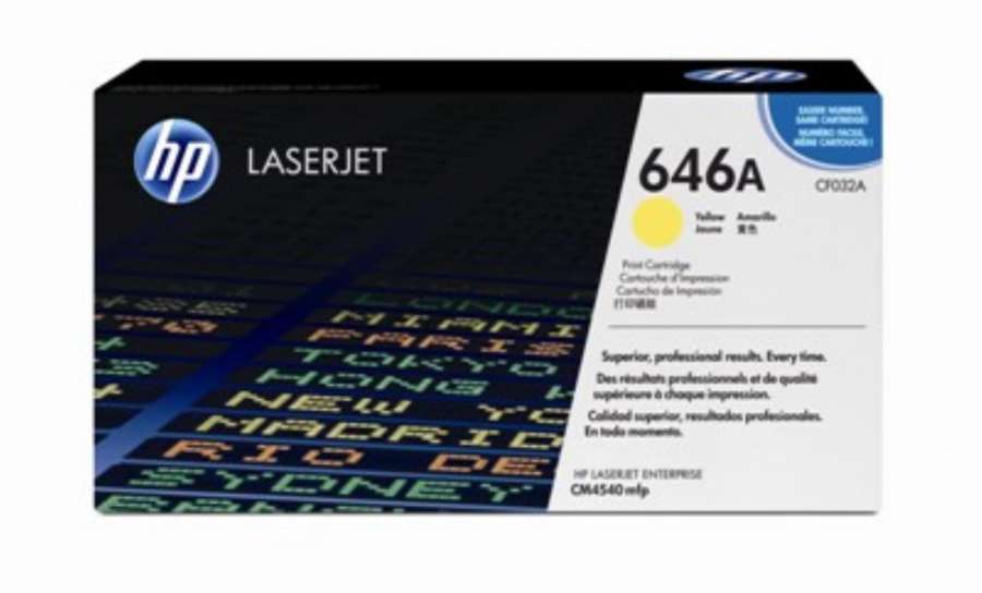 Toner HP CF032A, č. 646A - žlutá