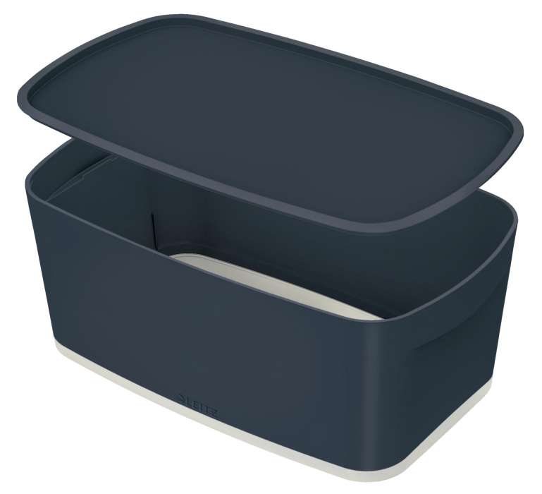 Úložná krabice s víkem Leitz Cosy MyBox, vel. S, sametová šedá