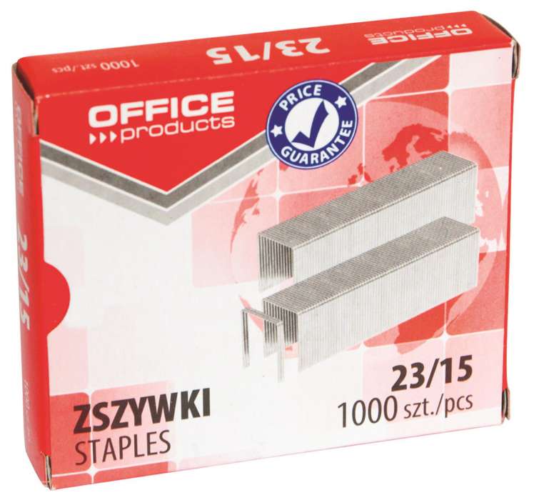Drátky do sešívačky - 23/15, 1000 ks
