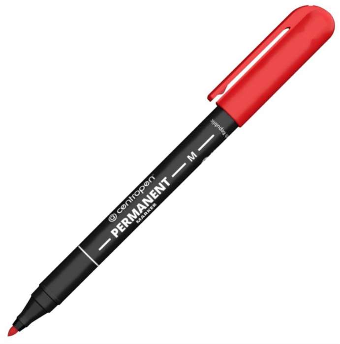 Permanentní popisovač Centropen 2846 - kulatý hrot, červený