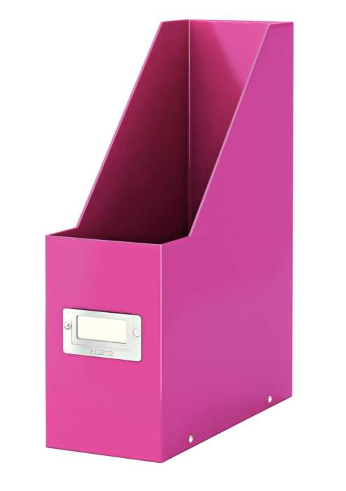 Stojan na časopisy Leitz WOW Click & Store - 10,3 cm, růžový