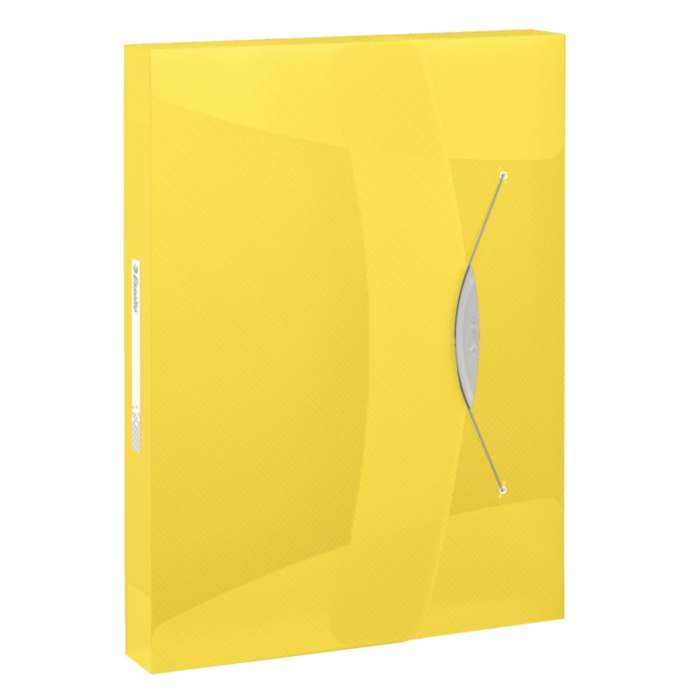 Box na spisy s gumičkou Esselte VIVIDA - A4, žlutý, 4,0 cm