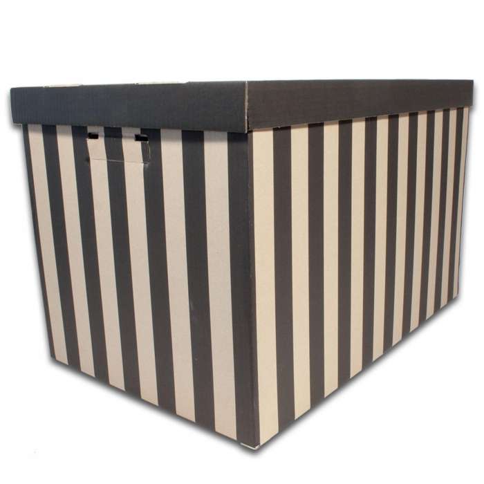 Úložná krabice BIG BOX - hnědočerné, s víkem, 37 x 36 x 56 cm, nosnost