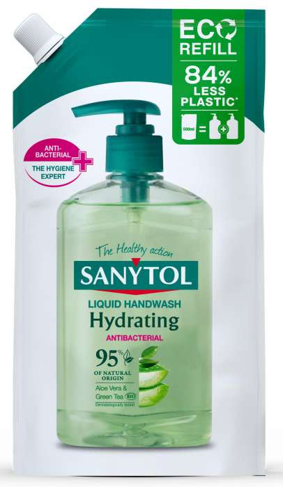 Náhradní náplň do mýdla Sanytol - hydratační, antibakteriální, 500 ml
