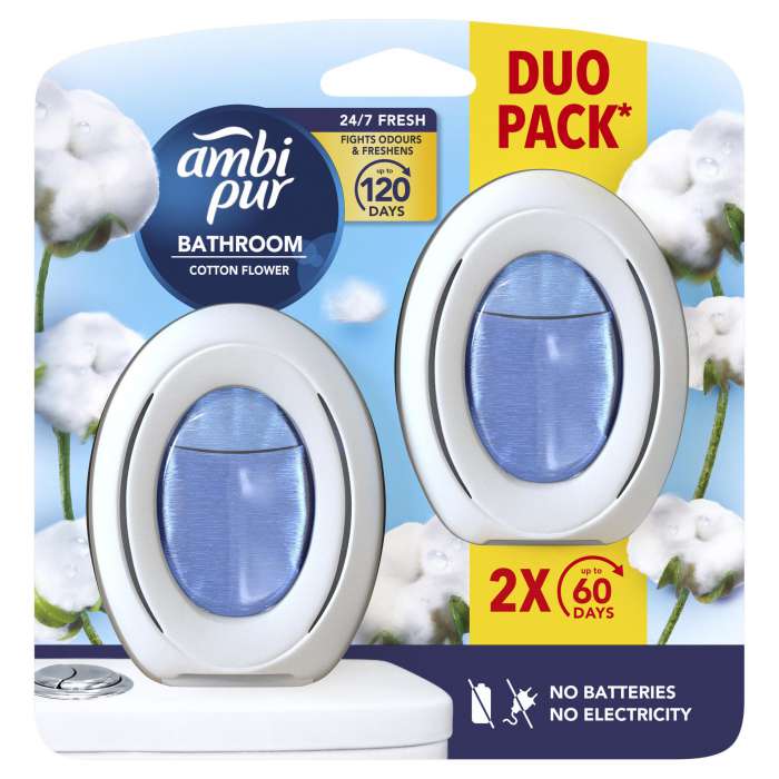 Osvěžovač vzduchu Ambi Pur Bathroom - flowers and spring, 2 x 7,5 ml