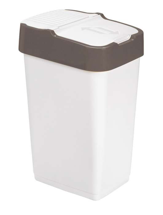 Odpadkový koš - výklopný, bílý, 18 l