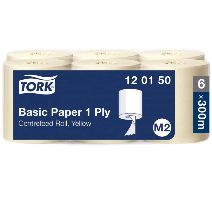 Papírové utěrky Tork Basic - 1vrstvé, M2, 6 rolí