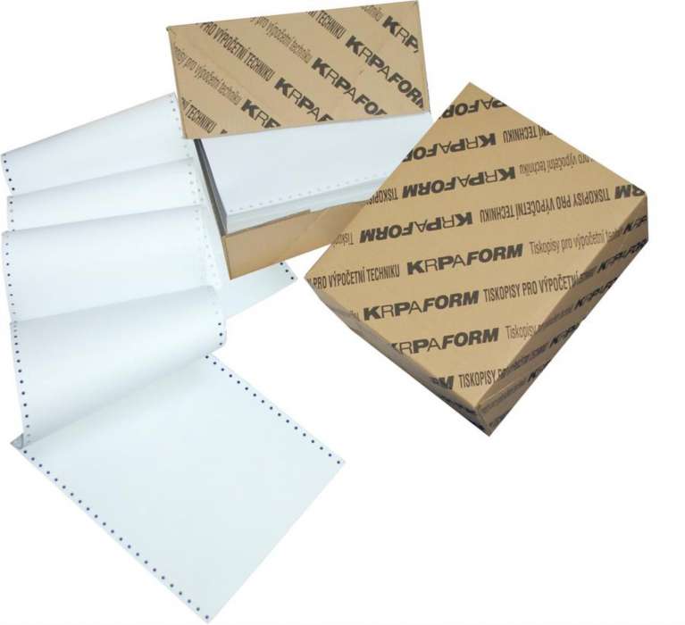 Tabelační papír - 21 cm x 12 palců, 1+3, 1000 listů
