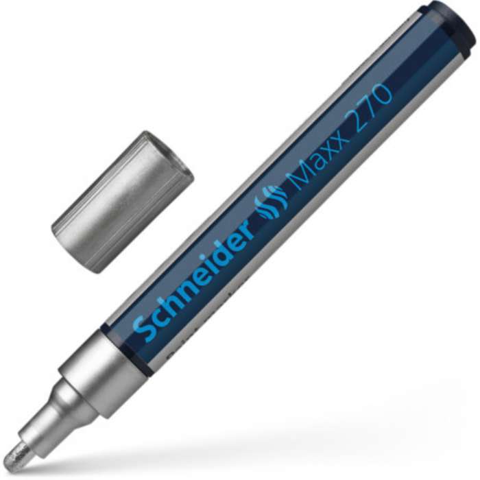 Lakový popisovač Schneider 270 - stříbrný