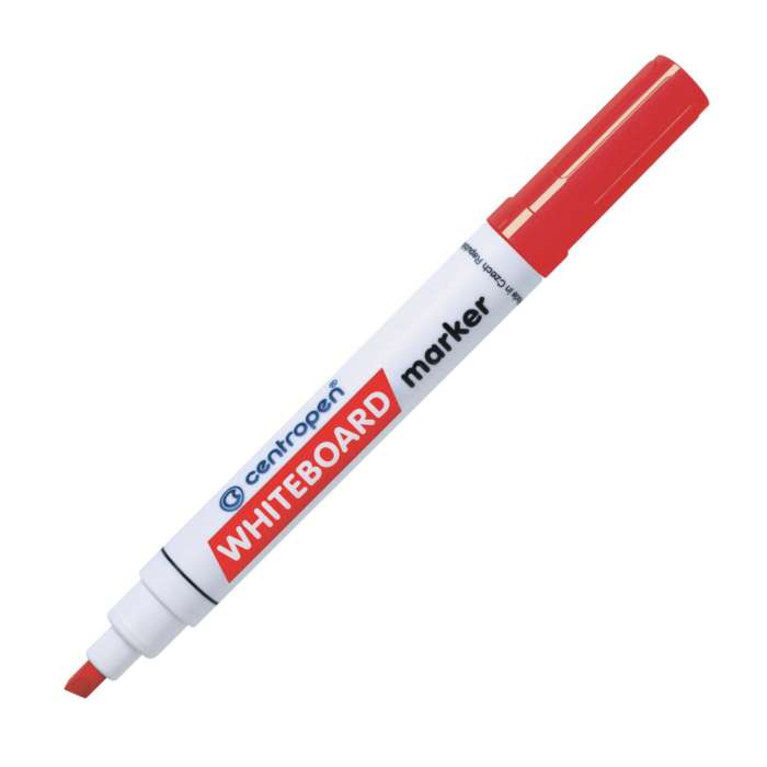 Popisovač na bílé tabule Centropen 8569 - zkosený hrot, červený