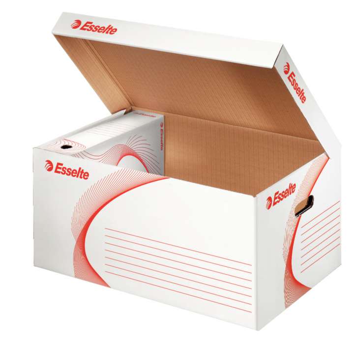 Archivační krabice Esselte Standard - bílá, 55,0 x 25,5 x 36,5 cm