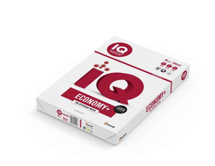 Kancelářský papír IQ Economy+ A3 - 80 g/m2, CIE 161, 500 listů
