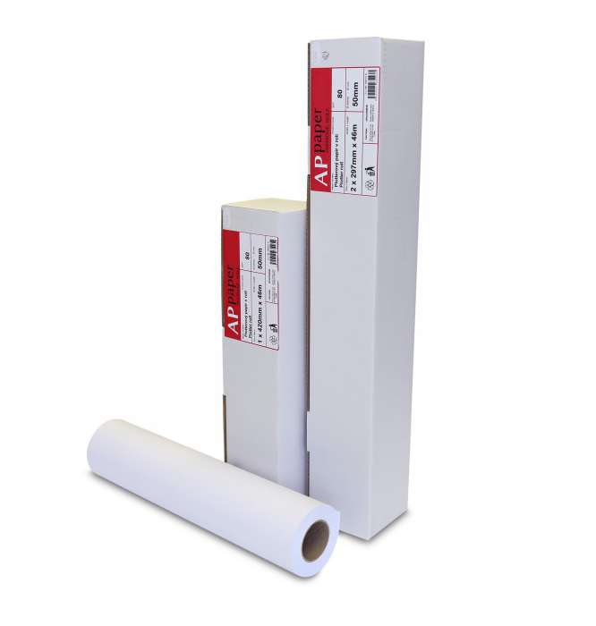 Plotterová role - 914 mm x 100m x 76 mm, 80g/m2, 1 ks