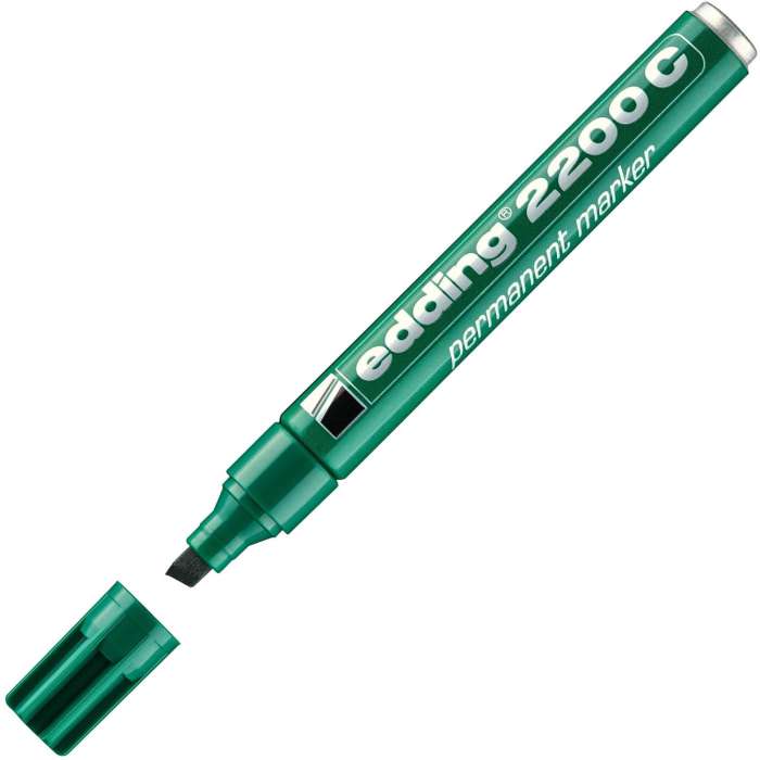 Permanentní popisovač Edding 2200 - zkosený hrot, zelený