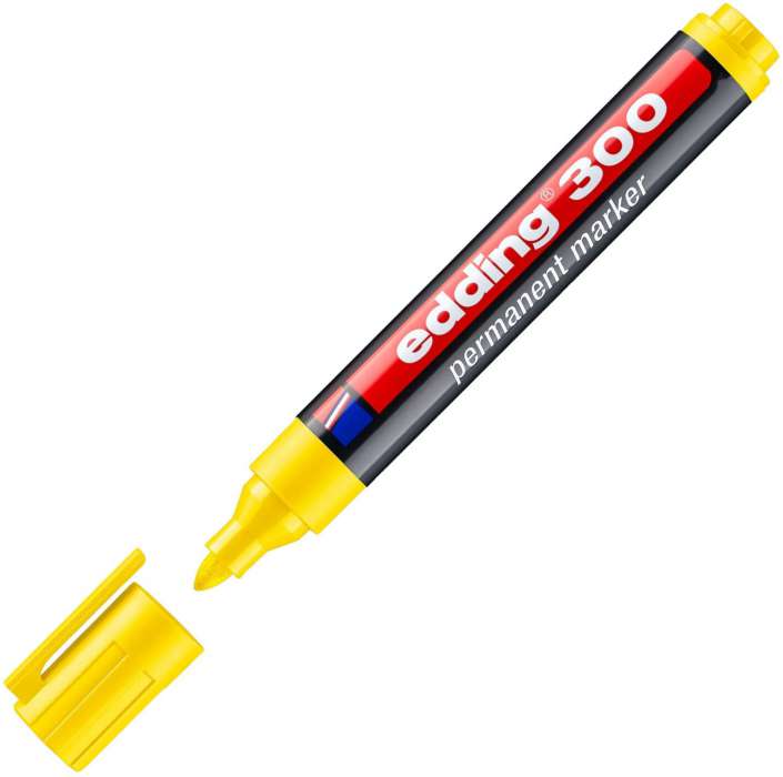 Permanentní popisovač Edding 300 - kulatý hrot, žlutý