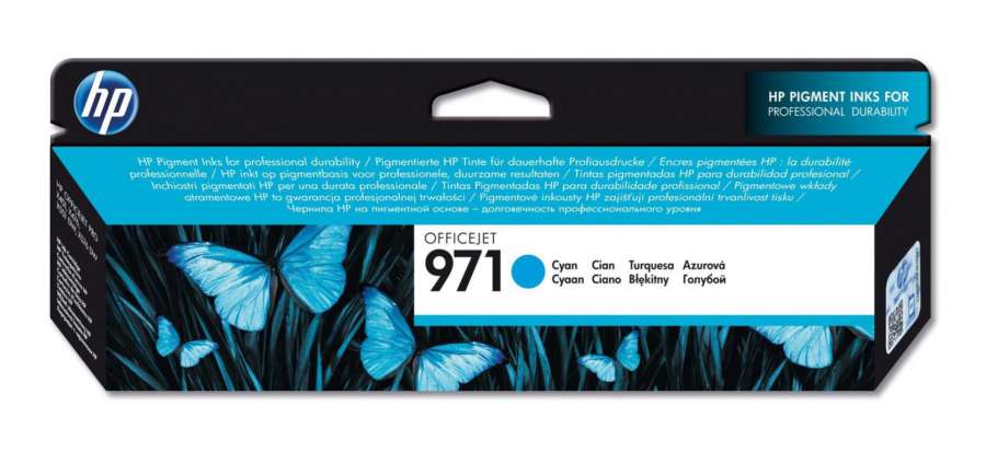 Cartridge HP CN622AE, č. 971 - azurový