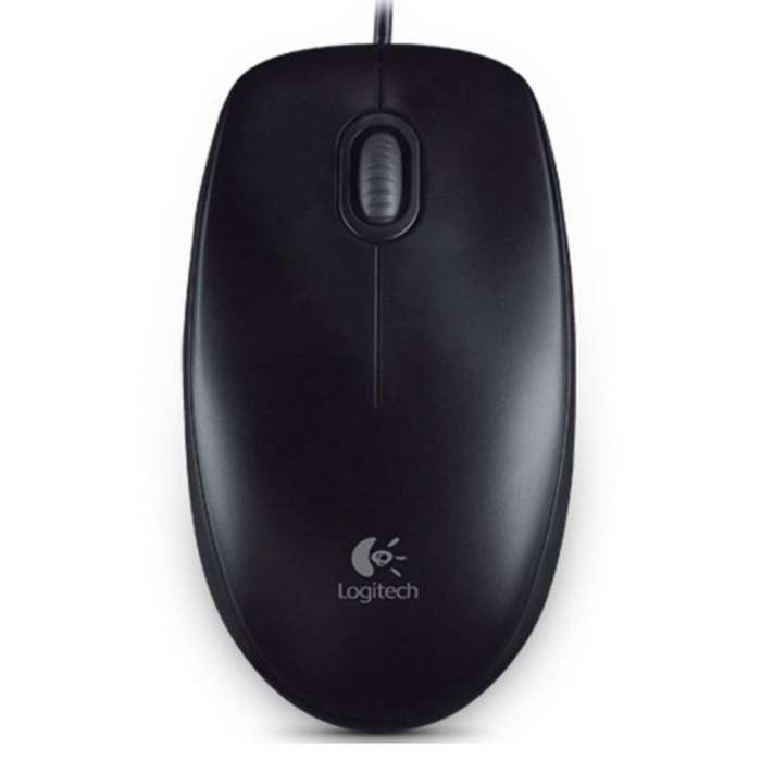 Drátová myš Logitech B100 - optická, černá
