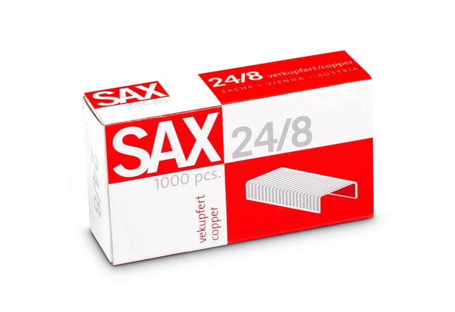 Drátky do sešívačky Sax - 24/8, 1000 ks