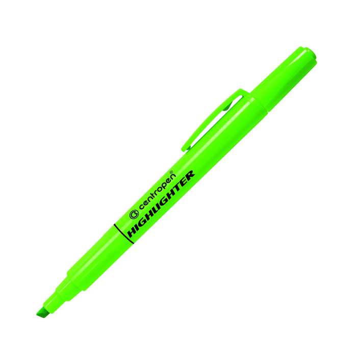 Zvýrazňovač Centropen 8722 - zelený, 10 ks