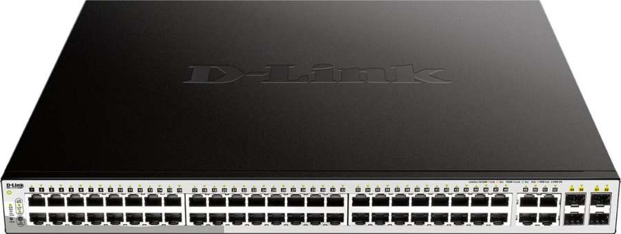 D-LINK DGS-1210-52MP 52-PORT GIGABIT SMART+ POE SWITCH, 48X GBE POE+,